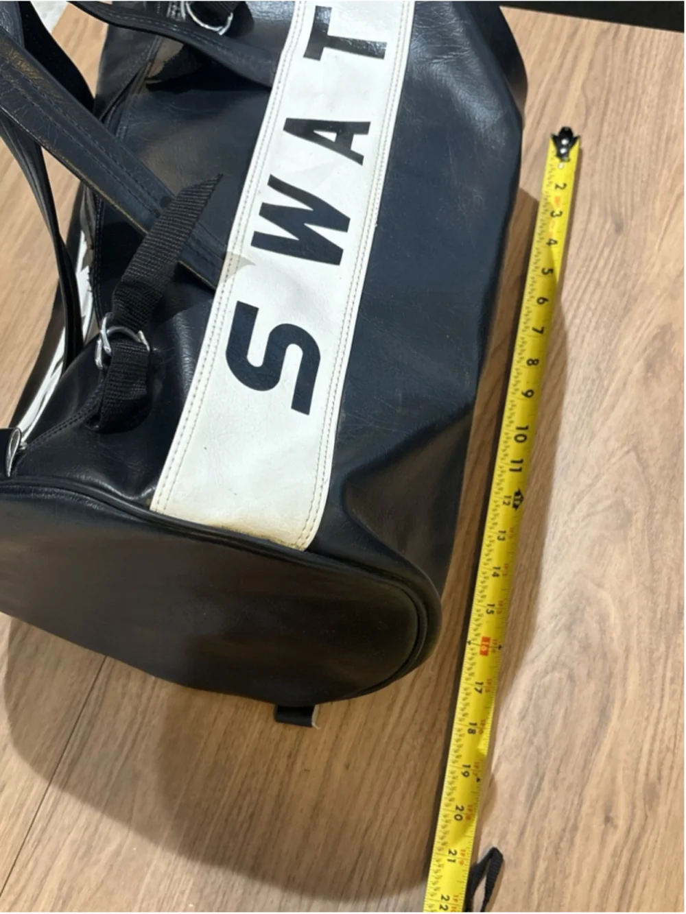 Vintage SWAT Police Duffel Bag Black White Law Enforcement Gear Bag